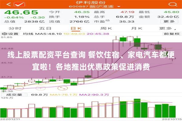 线上股票配资平台查询 餐饮住宿、家电汽车都便宜啦！各地推出优惠政策促进消费