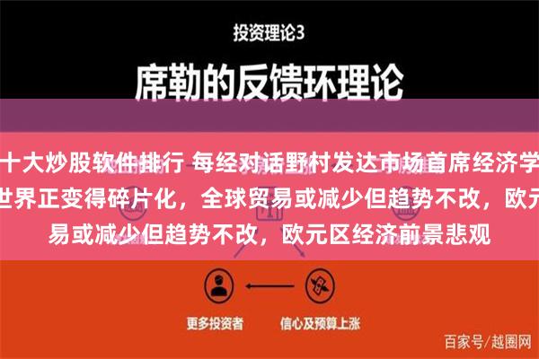 十大炒股软件排行 每经对话野村发达市场首席经济学家David Seif：世界正变得碎片化，全球贸易或减少但趋势不改，欧元区经济前景悲观